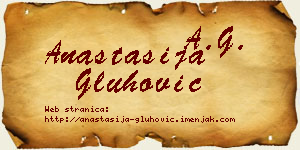 Anastasija Gluhović vizit kartica